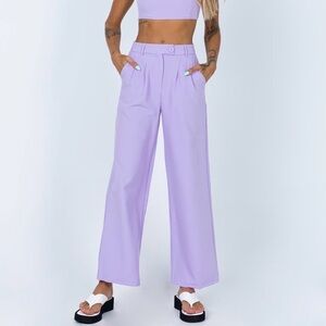 Princess Polly Lilac Wide-Leg Pants
